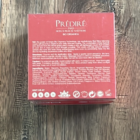 NIB PREDIRE PARIS Red Wine Intensive Cream Face, Neck Chest, 50ml - Picture 4 of 4